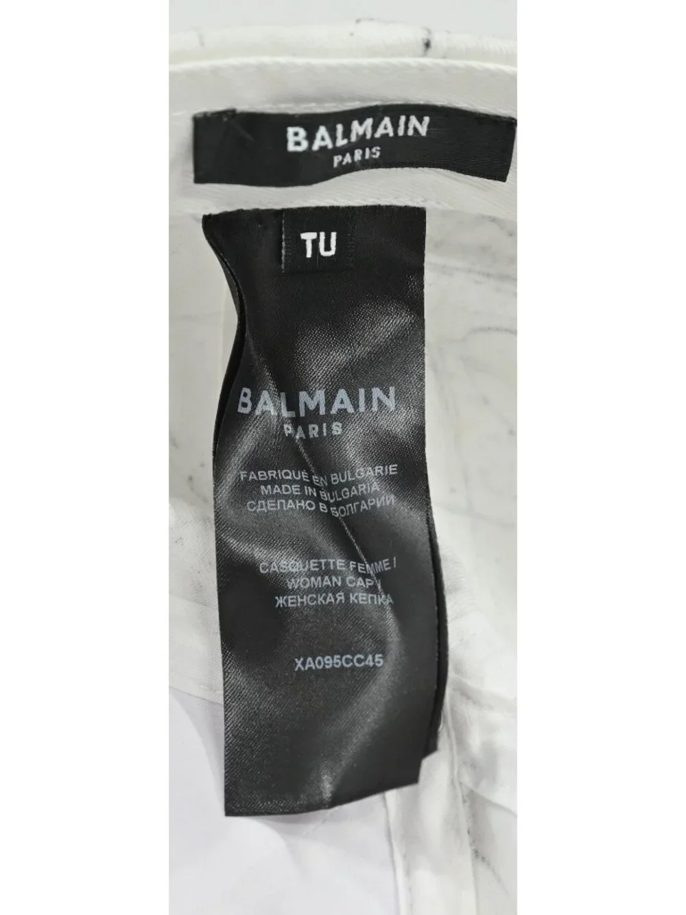 Balmain Pin Logo Cap in White
